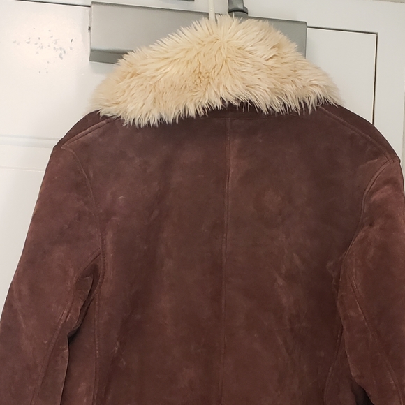 Wilson Suede Leather Fux Fur 1970s Style XXL Womens Boho Hippie - Picture 4 of 6